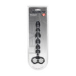 LEVELZ Beaded Silicone Anal Probe with Double Loop - Black 24.5 cm Anal Beads - Image 6