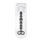 LEVELZ Beaded Silicone Anal Probe with Double Loop - Black 24.5 cm Anal Beads - Image 7