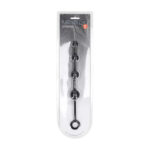 LEVELZ Curved Silicone Anal Beads - Black - Black 29.5 cm Anal Beads - Image 5