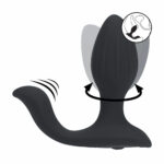 LEVELZ Vibrating & Rotating Anal Plug with Ball Stimulator - Black 10.7 cm USB Rechargeable Vibrating Butt Plug - Image 2
