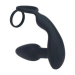 LEVELZ Dual Vibrating Prostate Stimulator with Cock Ring - Black USB Rechargeable Vibrating Butt Plug with Cock Ring - Image 4