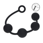 LEVELZ Round Anal Balls - XL - 50mm - Black 46.5 cm XL Anal Beads - Image 2