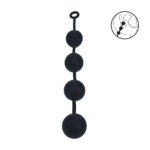 LEVELZ Round Anal Balls - XXL - 60mm - Black 52.5 cm XXL Anal Beads - Image 2