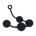 LEVELZ Round Anal Balls - XXL - 60mm - Black 52.5 cm XXL Anal Beads - Image 3