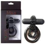 Maia Jagger - Black USB Rechargeable Vibrating Cock & Ball Ring
