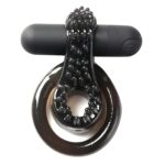 Maia Jagger - Black USB Rechargeable Vibrating Cock & Ball Ring - Image 3