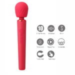 Maia NALA - Red - Red 30 cm USB Rechargeable Massage Wand - Image 2