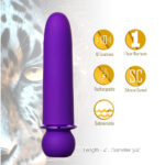 Maia JAGUAR - Purple - Purple 10.1 cm USB Rechargeable Bullet - Image 4
