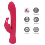Maia ZARA - Red - Red 17.1 cm USB Rechargeable Rabbit Vibrator - Image 2