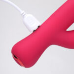 Maia ZARA - Red - Red 17.1 cm USB Rechargeable Rabbit Vibrator - Image 3