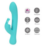 Maia ZARA - Teal - Teal 17.1 cm USB Rechargeable Rabbit Vibrator - Image 2