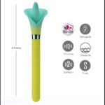 Maia VALA - Yellow - Yellow/Green 22.2 cm USB Rechargeable Flower Vibrator - Image 5