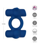 Maia RONAN - Blue - Blue USB Rechargeable Dual Vibrating Cock Ring - Image 2