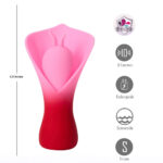 Maia MINA - Red - Red/Pink USB Rechargeable Fluttering Flower Stimulator - Image 4