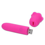 Maia VIBEDRIVE - Pink - Pink 10 cm USB Rechargeable Bullet with 16 GB Storage - Image 3