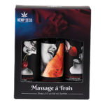 Hemp Seed Edible Massage A Trois - Edible Massage Lotion Kit - 3 Bottle Set