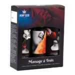 Hemp Seed Edible Massage A Trois - Edible Massage Lotion Kit - 3 Bottle Set - Image 2