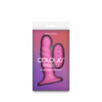 Colours Ribbed - 5'' Vibrating Dildo - Pink - Pink 14.5 cm USB Rechargeable Vibrating Dildo with Wireless Remote - Image 4