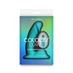 Colours Curve - Vibrating 5'' Dildo - Teal - Teal 12.6 cm USB Rechargeable Vibrating Dildo with Wireless Remote - Image 3