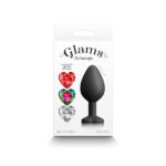 Glams Xchange Heart - Medium - Black Medium Butt Plug with Interchangeable Heart Gems - Image 4