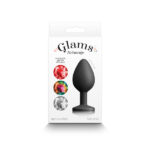 Glams Xchange Round - Medium - Black Medium Butt Plug with Interchangeable Round Gems - Image 4