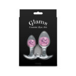 Glams Cosmic 2pc Kit - Pink - Clear/Pink Butt Plugs - Set of 2 Sizes - Image 4