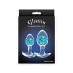 Glams Cosmic 2pc Kit - Blue - Clear/Blue Butt Plugs - Set of 2 Sizes - Image 5
