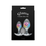 Glams Cosmic 2pc Kit - Rainbow - Clear/Rainbow Butt Plugs - Set of 2 Sizes - Image 4