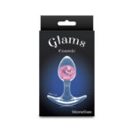 Glams Cosmic - Small - Pink - Clear/Pink 8.1 cm Small Butt Plug - Image 5