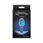 Glams Cosmic - Small - Blue - Clear/Blue 8.1 cm Small Butt Plug - Image 5