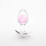 Glams Cosmic - Medium - Pink - Clear/Pink 9.5 cm Small Butt Plug - Image 2
