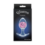 Glams Cosmic - Medium - Pink - Clear/Pink 9.5 cm Small Butt Plug - Image 5