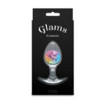 Glams Cosmic - Medium - Rainbow - Clear/Rainbow 9.5 cm Small Butt Plug - Image 4