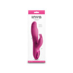 INYA Passion - Pink - Pink 22.2 cm USB Rechargeable Thrusting Rabbit Vibrator - Image 4