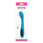 INYA Technica - Teal - Teal 19.2 cm USB Rechargeable Warming Vibrator - Image 4
