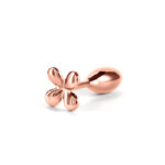 Rear Assets Clover - Rose Gold - Rose Gold 9.2 cm Metallic Butt Plug - Image 4