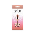 Rear Assets Clover - Rose Gold - Rose Gold 9.2 cm Metallic Butt Plug - Image 5