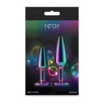 Rear Assets Tapered Trainer Kit - Multicolour - Multicoloured Metal Butt Plugs - Set of 2 Sizes - Image 3