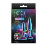 Rear Assets Tapered Trainer Kit - Multicolour - Multicoloured Metal Butt Plugs - Set of 2 Sizes - Image 4