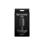 Renegade Pulse - Black - Black 11 cm USB Rechargeable Vibrating Butt Plug - Image 4