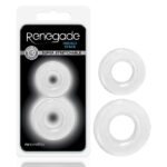 Renegade - Double Stack - Clear Cock Rings - Set of 2