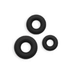 Renegade 3pc Fireman Rings - Black - Black Cock Rings - Set of 3 Sizes - Image 3