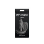 Renegade Flash - Black - Black 10.3 cm USB Rechargeable Vibrating Butt Plug - Image 4
