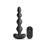 Renegade Reign - Black - Black 17.9 cm USB Rechargeable Vibrating Anal Beads with Wireless Remote - Image 3