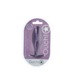 OUCH! Oval Anal Plug - Metallic Purple - Metallic Purple 11.7 cm Butt Plug - Image 3