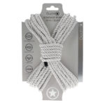 OUCH! Bondage Rope - 10 M - Silver - Silver Nylon Bondage Rope - 10 metre Length