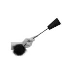 OUCH! Black & White Crop with Feather Tickler - Black 44 cm Feather Crop - Image 3