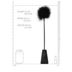 OUCH! Black & White Crop with Feather Tickler - Black 44 cm Feather Crop - Image 6
