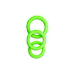 OUCH! Glow In The Dark Cock Ring Set - Glow in Dark Cock Rings - Set of 3 Sizes - Image 2