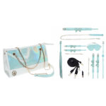 OUCH! Paris Collection - Kit with Bag - Baby Blue Bondage Set with Bag - 8 Piece Kit